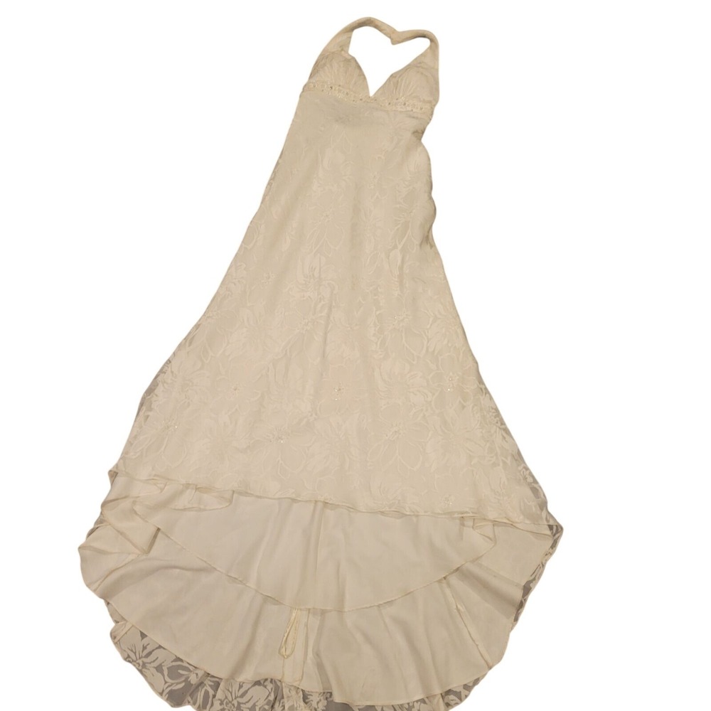 Ivory Galina Wedding Dress By Davids Bridal Floral Halter Neck Beaded Empire Wai